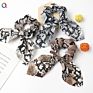 Qiyue Animal Snake Leopard Print Rabbit Ear Hair Scrunchies with Ties