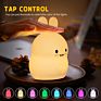 Rabbit Lamp Cartoon Children Bedroom Touch Control Small Night Lamp Christmas Gift beside Deco Baby Usb Night Light