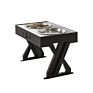 Raiseable Stainless Steel Dog Bowl with Stand Adjustable Elevated Raised Foldable Dog Food Stand Bowl Table with Paw