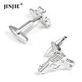 Ready to Ship Brass Material Gold and Silver Color Plated Cool Gun Shaped Cufflinks for Men