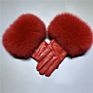 Real Fox Fur Gloves Women / Genuine Sheepskin Motorcycle Women Leather Gloves /Warm Leather Real Fur Gloves