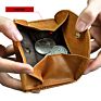 Real Leather Rfid Blocking Women Small Size Money Wallet with With Folding Coin Purse