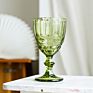 Red Wine Glass 350Ml Glass Goblets Vintage Colored Vintage Clear Glass Goblet