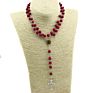Red Wood Prayer Beads Cross Pendants Rosary Necklace Catholicism Christian Prayer Beads for Church