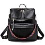 Retro Large Big Pu Leather Backpack Women Female Shoulder Strap School Bag