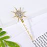 Retro Moon Snowflake Stars Hair Pins Rhinestone Hair Clip for Women