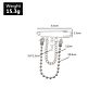 Retro Silver Punk Pins Key Multilayer Chain Metal Brooch for Women Man Hip Hop Long Chain Coat Accessories Brooch