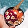 Reusable Containers Breakfast Vegan Salad Handmade Vietnamese Lacquer Coconut Shell Bowls Handicraft Natural Coconut Bowl