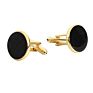 R.Gem. Business Wedding Gifts Electroplated Golden Black Enamel Exclusive Shirt Women's Men's Cuff Links