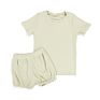Ribbed Cotton Short Sleeve Solid Color Toddler Kid Baby Girl 2 Piece Outfits Clothing Shorts Sets