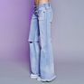 Ripped Wide Leg Boutique Big Size Loose Torn Jeans