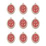 Rose Flower Charms Enamel Alloy Charms for Diy Jewelry Necklace Bracelet Making