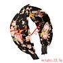 Rose Flower Printed Collection Cross Knot Fabric Women Hair Band Headband Accessories F419