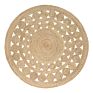 round Natural Water Hyacinth Fiber Braided Ins Style Straw Floor Mats Rug Carpet