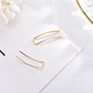 S925 Sterling Silver U Shape Minimalist 14K Gold Filled Ear Crawler Earrings Climber