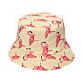 Saki E-Commerce Flamingo Printed Pattern Unisex Cotton Fishing Hat Bucket Hats