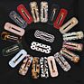 Sales Colors Acrylic Hair Clips with Small Moq Rectangular Hollowed-Out Acetate Hair Clips for Women