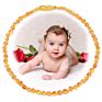 Sales Shinning Finish Natural Baltic Amber Baby Jewelry Wholesales Baby Toy Teething Necklace