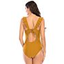 Sales Women's V Neck One Piece Swimsuit Ruffled Lace up Monokini