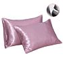 Satin Pillowcase for Hair and Skin Slip Cooling Satin Pillow Covers with Envelope Closure 2 Pack Silk Pillow Case