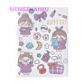 School Gifts Promotion 4 Sheets/Bag Notebook Decorative Foil Sticker Waterproof Cartoon Cute Washi Sticker