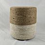 Seagrass and Corn Husk Pouf Ottoman