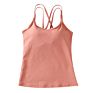 Seamless Cross Back Sling Bra Wireless Wear Free Vest Bra Cotton Camisole Women's Tank Tops with Built in Bra
