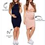 Seefoun Women Nursing Tops Maternity Maxi Dresses Striped Short Sleeve T-Shirt plus Size S-2Xl Casual Maternity Dress