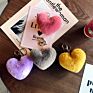 Sell Cheer Heart Key Chain Fluffy Keychain Pompom Tassel Pompom Ball Pom Pom Keychain