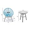 Sell Design Metal Rattan Wicker Leisure Garden Egg Chairs for Dinning Cafe Bistro Fishing
