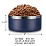 Sell Dog Food Bowl Double Wall Pet Food Feeding Stainless Steel Dog Bowl Anti-Slip Power Coated 9 Color in Stock