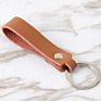 Senior Short Two-Layer Cowhide Popular Vintage Car Leather Keychain