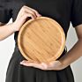 Serving Tray Bamboo Trays Tea Coffee Wooden Tray for Food Breakfast Party Rectangle round Square