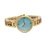Shenzhen Gold Diamond Stainless Steel Wood Women Watch with Mop Dial