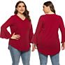 Shop Shein Arrivals plus Size Women's Blouses Long Sleeve V-Neck Loose Casual T-Shirts Top Clothing