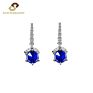 Silver Jewelry Blue Sapphire Stone 925 Earring Marquise Dangle Drop Earrings Womens Earrings Trending