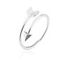 Silver Plated Arrow Adjustable Rings for Women Punk Geometric Open Finger Ring Cute Wedding Jewelry Gift (Kr151)