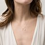 Simple 316L Stainless Steel Silver Hammered Crescent Moon C Shaped Pendant Ckoker Necklace for Women