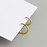 Simple Geometric Hoop Jewelry 925 Sterling Silver Gold Color Circle Huggie Earrings for Women