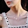 Simple Non Tarnish 14K Stainless Steel Pearl Necklace Gold Chain Dainty Jewelry Single Pearl Pendant Girls Pretty Gift