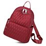 Simple Plaid Waterproof Nylon Cloth Mommy Bag Women Backpack Schoolbag