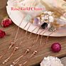Single Stone Gold Chain Adjustable Crystal Bracelets Natural Nugget Quartz Crystal Simple Bracelet