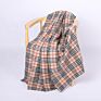 Size Luxury Printed Two Sides Plaid Plain Polyester Fleece Throw Blanket