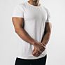 Slim Fit Black Cotton Gym Tee Workout Short Sleeve T-Shirt for Man