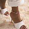 Small Butterfly Cuban Link Anklet 9Mm Iced Out Cuban Anklets Women Hip Hop Rapper Bling Foot Jewelry