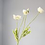 Small Moq Colorful Flocking Artificial Poppy Silk Flower Four Poppies for Wedding Decoration Flowers Wall