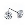 Small Popular Color Birthstone Fine Jewelry 925 Sterling Silver Bling Stud Zircon Cz Earrings