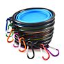 Small Water Folding Portable Travel Feeder Foldable Silicone Collapsible Food Bowl Pet Dog Bowl for Waiking Sports
