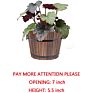 Small Wooden Bucket Barrel Planters Rustic Flower Planters Pots Boxes Container with Drainage Holes