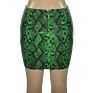 Snake Print Pu Leather Skirt Lady Mini Skirt